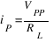 i_P = {V_PP / R_L}