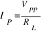 I_P=V_PP/R_L I_P=V_PP/R_L